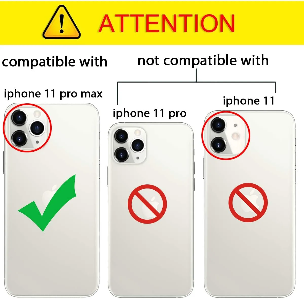 Billu - for iPhone 11 Pro Max (6.5-inch) Wallet Case Faux Leather Shockproof Kickstand (Elegant Black) - Image 2