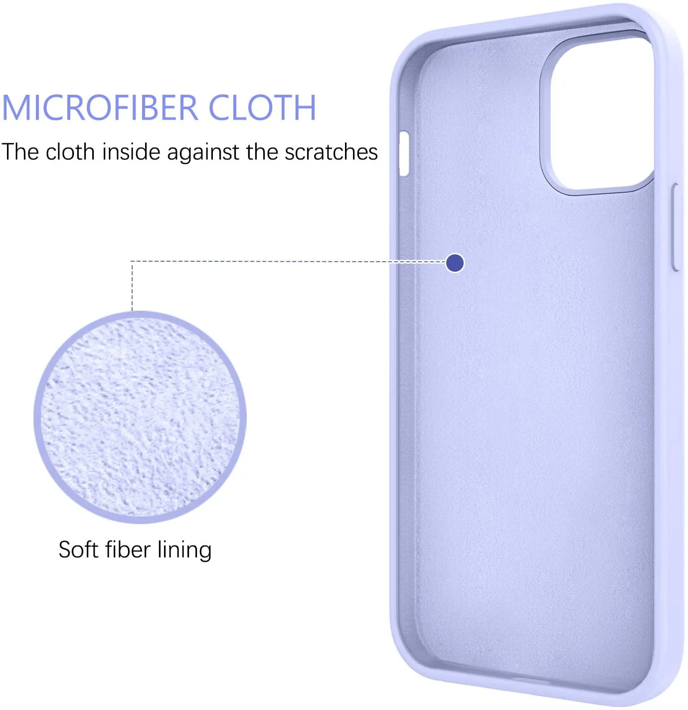 iPhone 12 Case iPhone 12 Pro Case 5G 12 6.1-inch Liquid Silicone Purple Lilac - Image 5