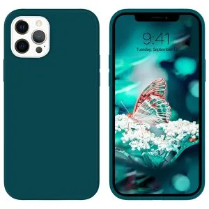 Case for iPhone 12, iPhone 12 Pro Case 5G Liquid Silicone Shockproof Protective Phone Case for iPhone 12 Pro/12 6.1-inch Teal