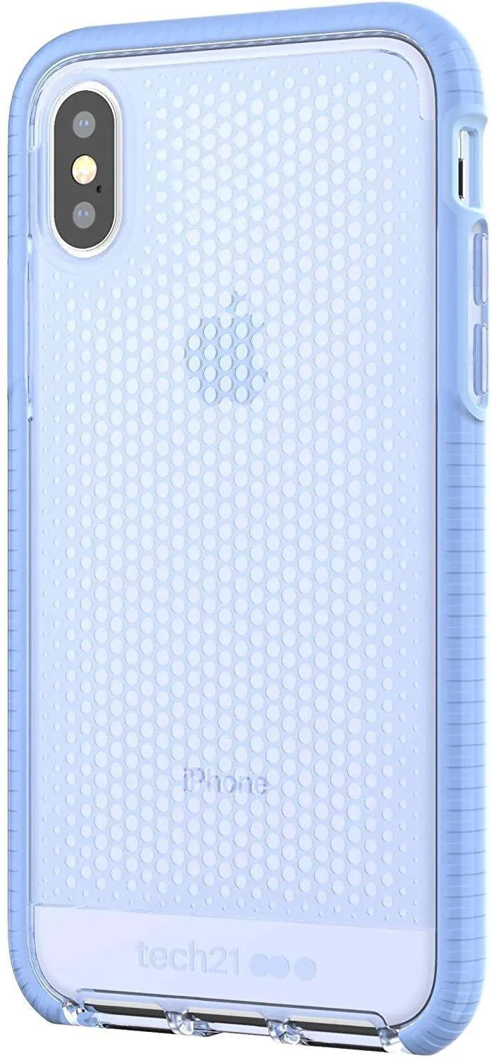 Tech 21 - Back Cover iPhone Case for Apple iPhone X and XS Shockproof EVO MESH - Lilac Blue - Image 3