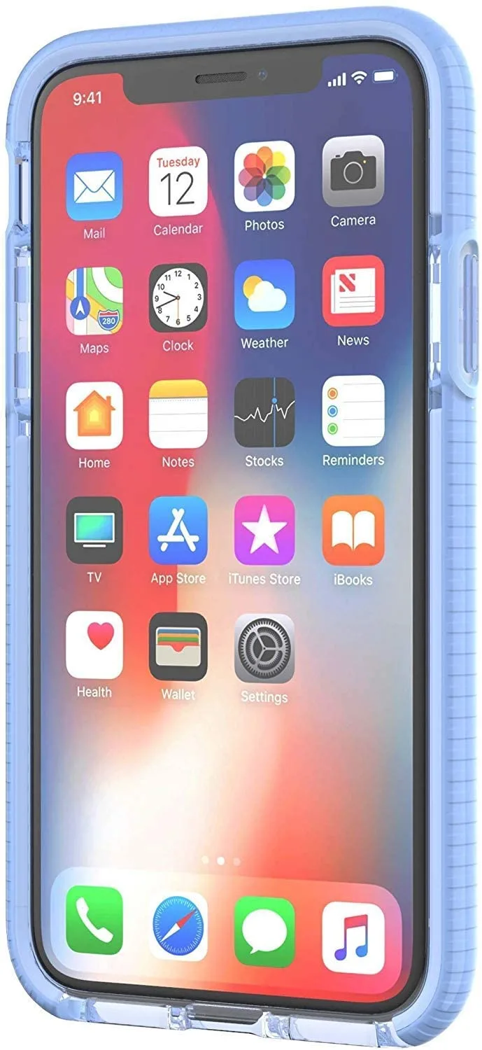 Tech 21 - Back Cover iPhone Case for Apple iPhone X and XS Shockproof EVO MESH - Lilac Blue - Image 2