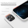 Cover for iPhone 12 Mini 5.4 inch 2020 Liquid Silicone Case Design Soft Full Body Protection Shockproof (White) - Image 2