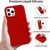 iPhone 12 Pro Max Case Liquid Silicone 6.7 Inch (2020), Soft Protective Cell Phone Cover, Red - Image 6