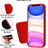 iPhone 12 Pro Max Case Liquid Silicone 6.7 Inch (2020), Soft Protective Cell Phone Cover, Red - Image 4