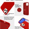 iPhone 12 Pro Max Case Liquid Silicone 6.7 Inch (2020), Soft Protective Cell Phone Cover, Red - Image 5