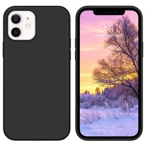 Case for iPhone 11 Liquid Silicone Soft Gel Rubber Slim Shockproof Protective Anti-Scratch Phone Case for iPhone 11 6.1-inch 2019 Black