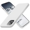 Cover for iPhone 12 Mini 5.4 inch 2020 Liquid Silicone Case Design Soft Full Body Protection Shockproof (White)