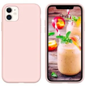 iPhone 11 Case Liquid Silicone Soft Gel Shockproof Protective Anti-Scratch Phone Cases for iPhone 11 6.1-inch 2019 Pink