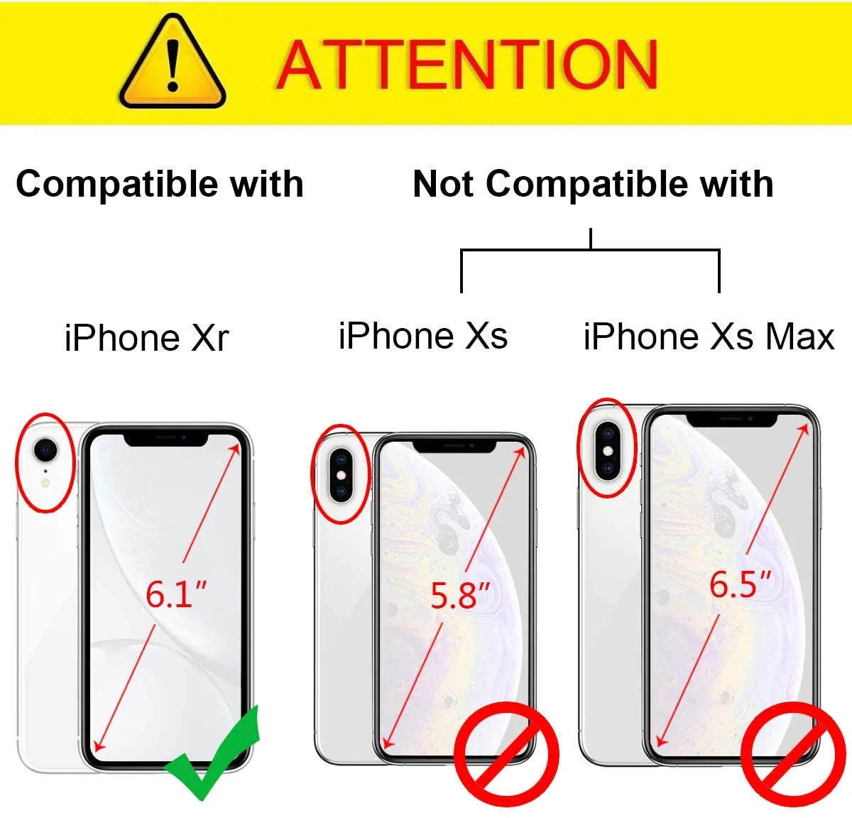 Billu - pour iPhone XR (6,1 pouces) Étui portefeuille en similicuir antichoc (rouge) – Image 3