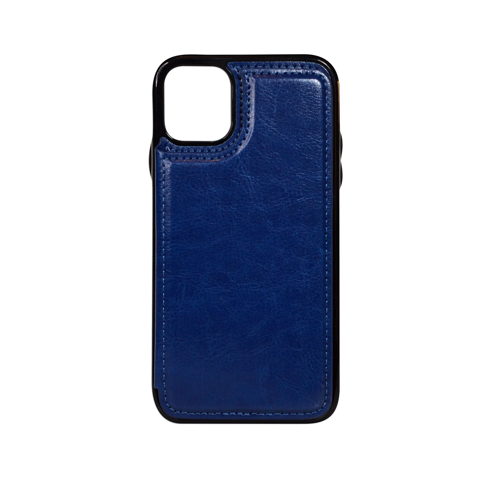 Billu - for iPhone 12 and iPhone 12 Pro (6.1-inch) Wallet Case Faux Leather Shockproof Kickstand (Elegant Blue) - Image 2