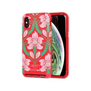 Tech 21 – Coque iPhone Étui pour Apple iPhone X et XS Evo Luxe Antichoc – Fleur Rouge Rose