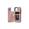 Billu - for iPhone 12 Mini (5.4 inch) Wallet Case Faux Leather Durable Shockproof Cover for Apple (Pink Rose Gold)