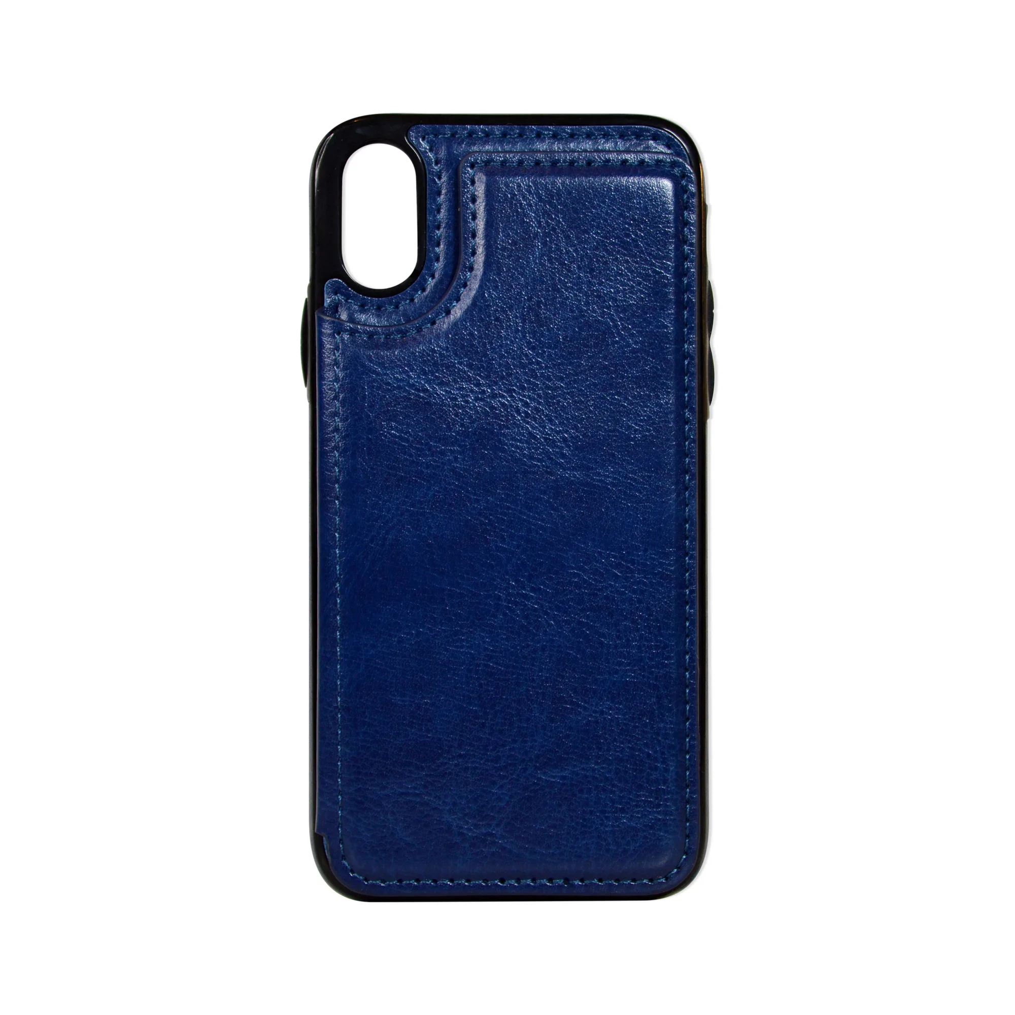 Billu - for iPhone XS Max (6,5-inch) Wallet Case Faux Leather Cover Shockproof Kickstand (Elegant Blue) - Image 2