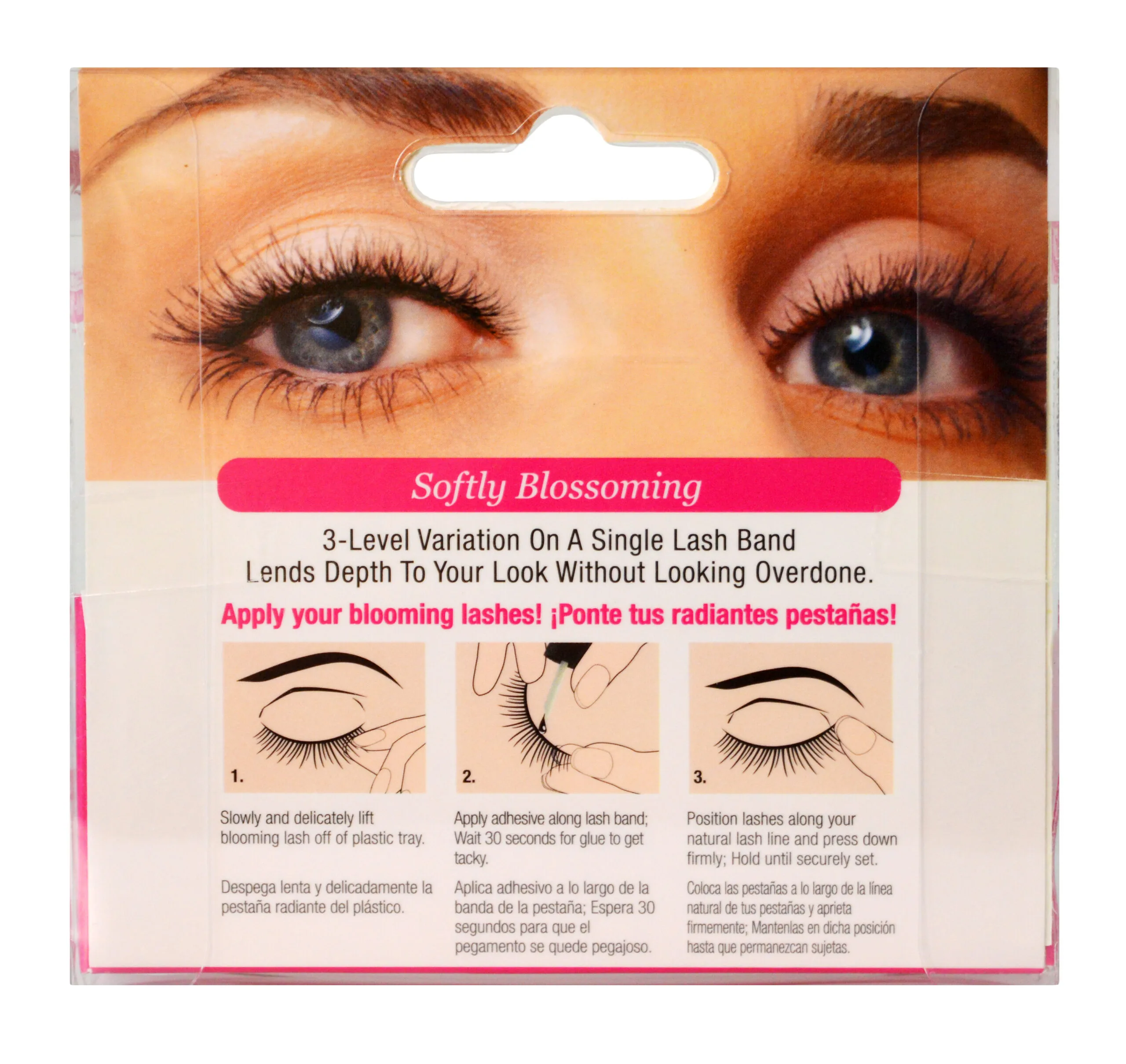 KISS Eyelashes Lot (3 pairs) Blooming LASH *with Glue* Natural Soft 3D Long Volume Faux False Lashes Adhesive (JASMINE) - Image 2